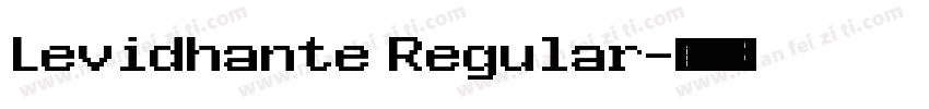 Levidhante Regular字体转换